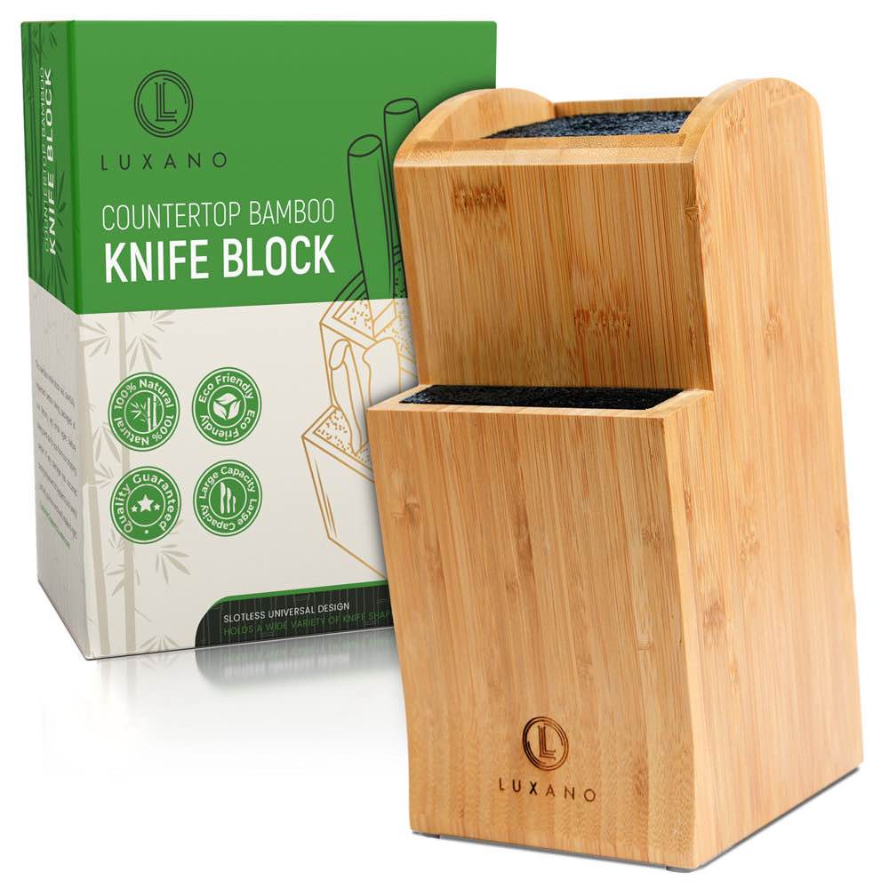 Countertop Bamboo Knife Block