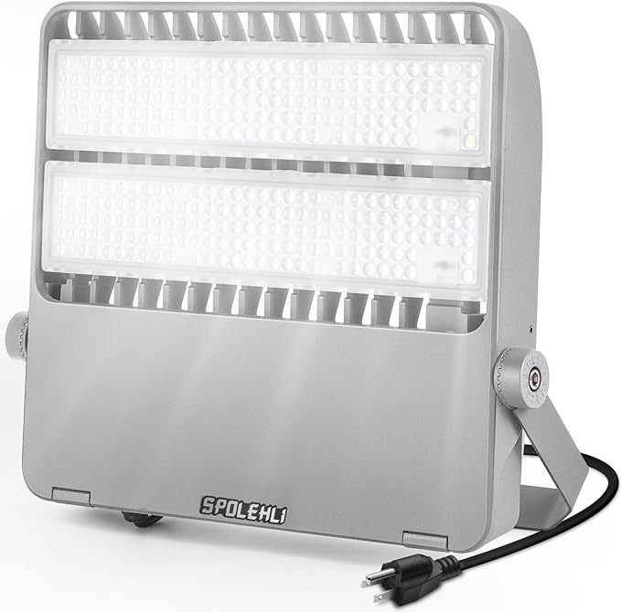 Stadium Light LED Flood Light Branded Chips & Driver Filed Light Outdoor 5500K Daylight Super Bright 85-305V Area Light 200W 36000LM High-Intensity Floodlights IP66 Waterproof & Durable