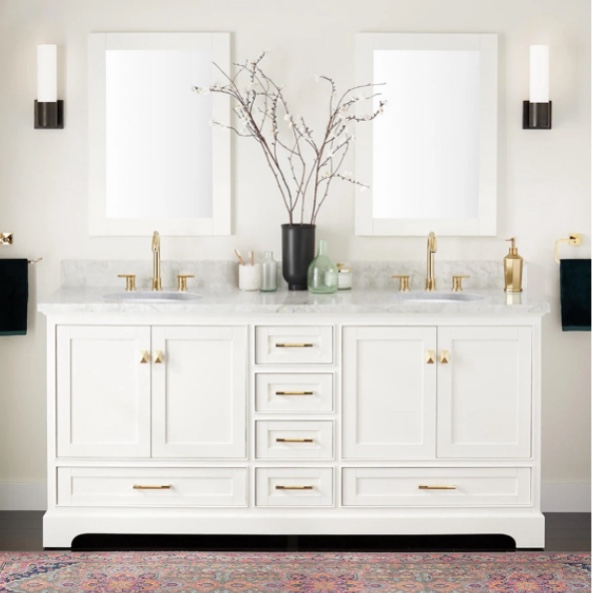 (similar) Diomidis 60" Double Bathroom Vanity With Two Handles Sets