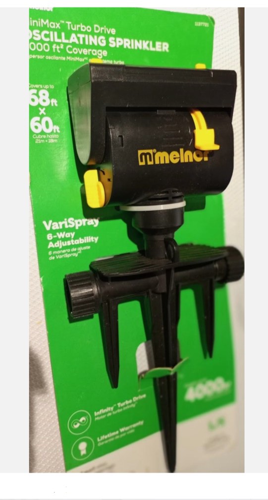 Melnor MiniMax Turbo Drive Oscillating Sprinkler 4000' ft Coverage 