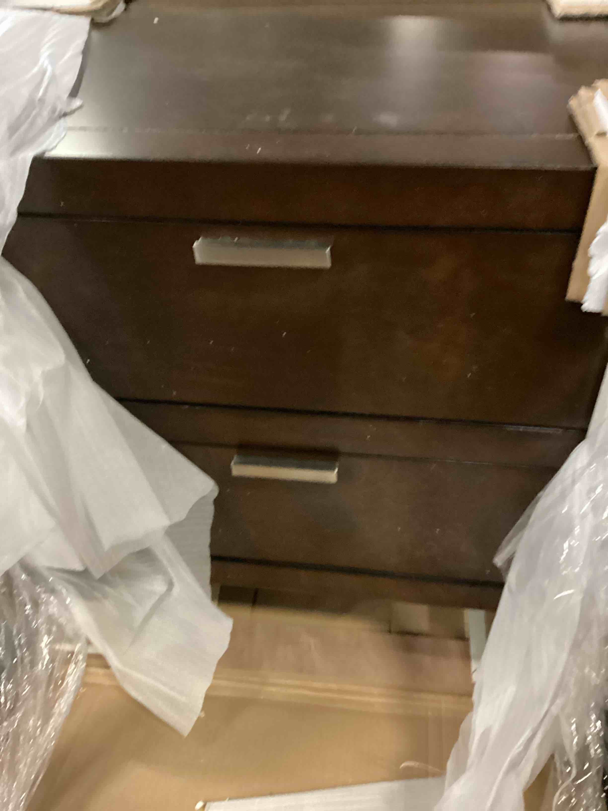 Milburn 2 Drawer Nightstand, Cappuccino
