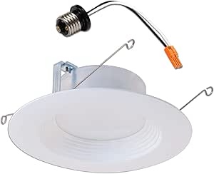 Halo LT560WH6930R-CA 5 in. and 6 Integrated LED Recessed Retrofit Downlight Trim, 90 CRI, Title 20 Compliant, 5 inch and 6 inch, 3000K Soft White