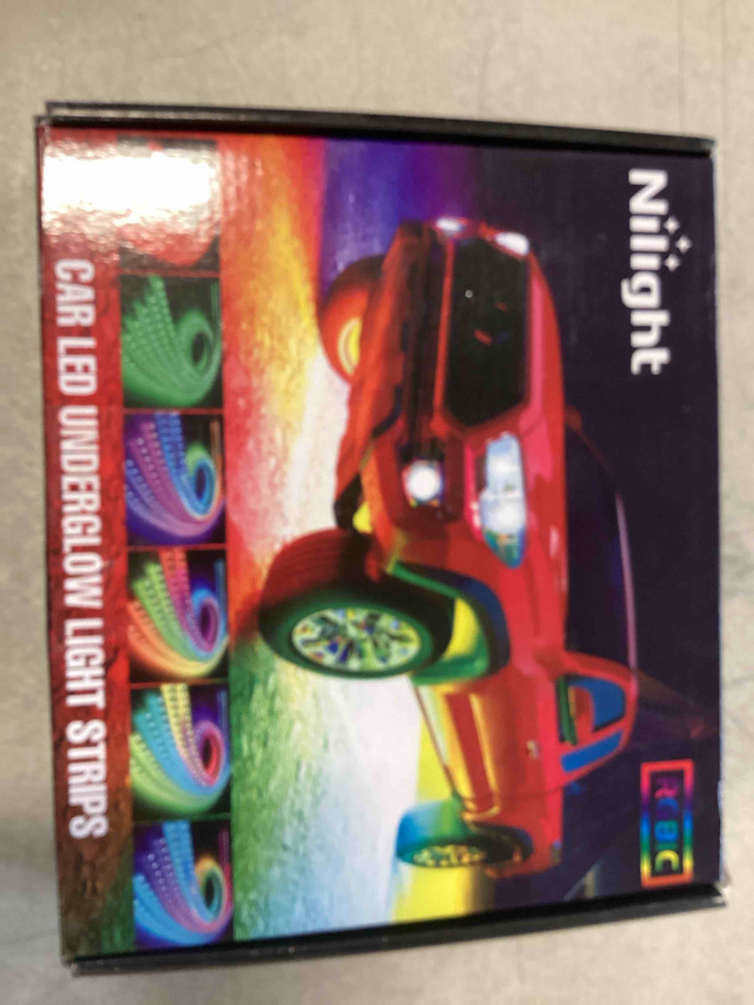 Nilight 6Pcs Car Underglow Neon Accent Strip Lights 300 LEDs RGBIC Multi Color DIY Sound Active Function Music Mode with APP Control and Remote Control Underbody Light Strips, 2 Years Warranty