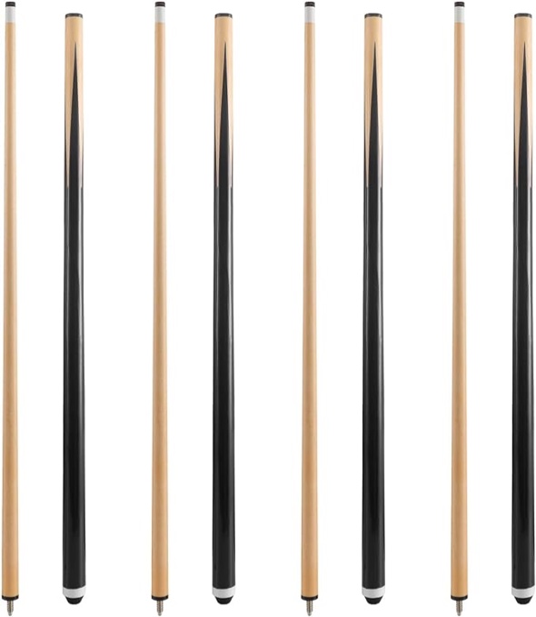 HMQQ Pool Cue Stick/Billairds cue Stick ?Pool Stick 58" Set of 2/Set of 4 /Set of 4 20OZ, 48" Set of 2/ Set of 4,36" one Piece, Set of 4 with Different Weight/Size/Quantity