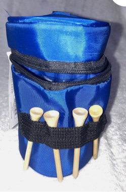 2 colors different of case 24 piece Blue Beverage Koozie Clip On Golf Bag With 8 Tees