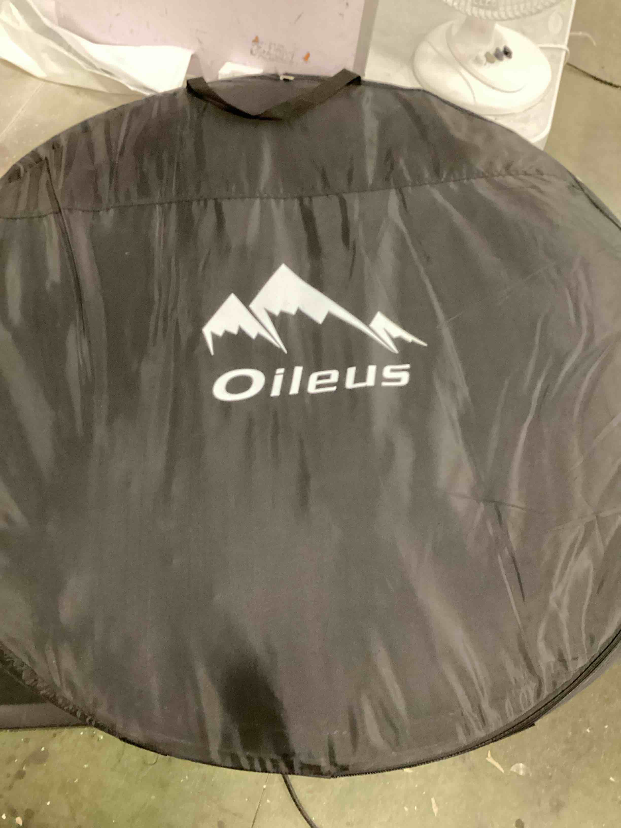 Oileus X-Large 4 Person Beach Tent Sun Shelter - Portable Sun Shade Instant Tent for Beach with Carrying Bag, Stakes, 6 Sand Pockets, Anti UV for Fishing Hiking Camping, Waterproof Windproof, Orange