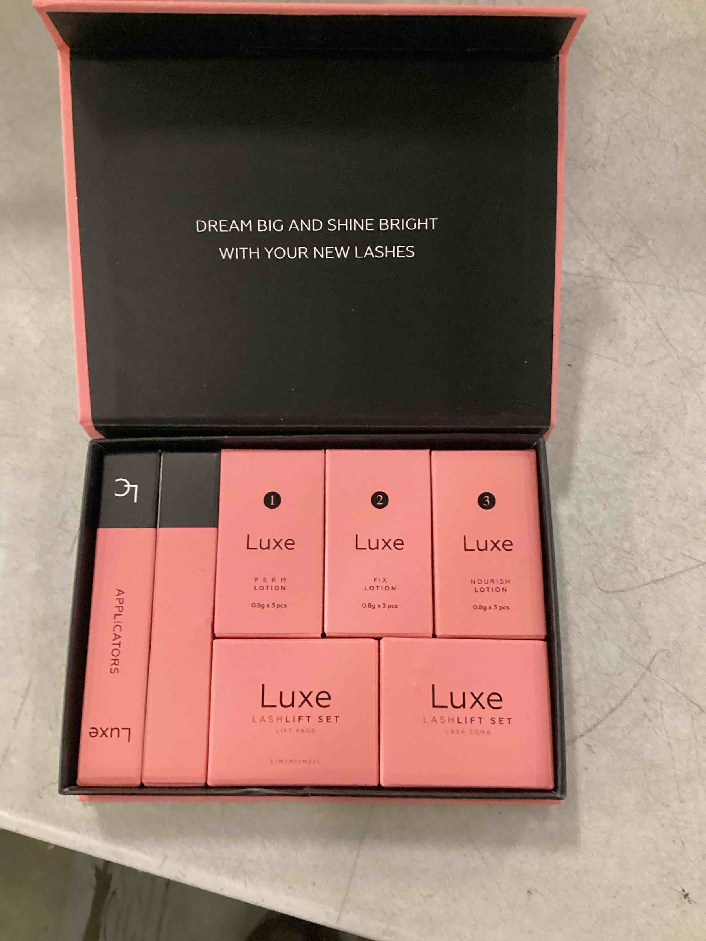 Luxe Lash Lift Kit - Complete Set for Eyelash Lifting - New Version with Adhesive Pads- Easy to Apply and Long Lasting Finish - Professional Results up to 8 Weeks from Home - 