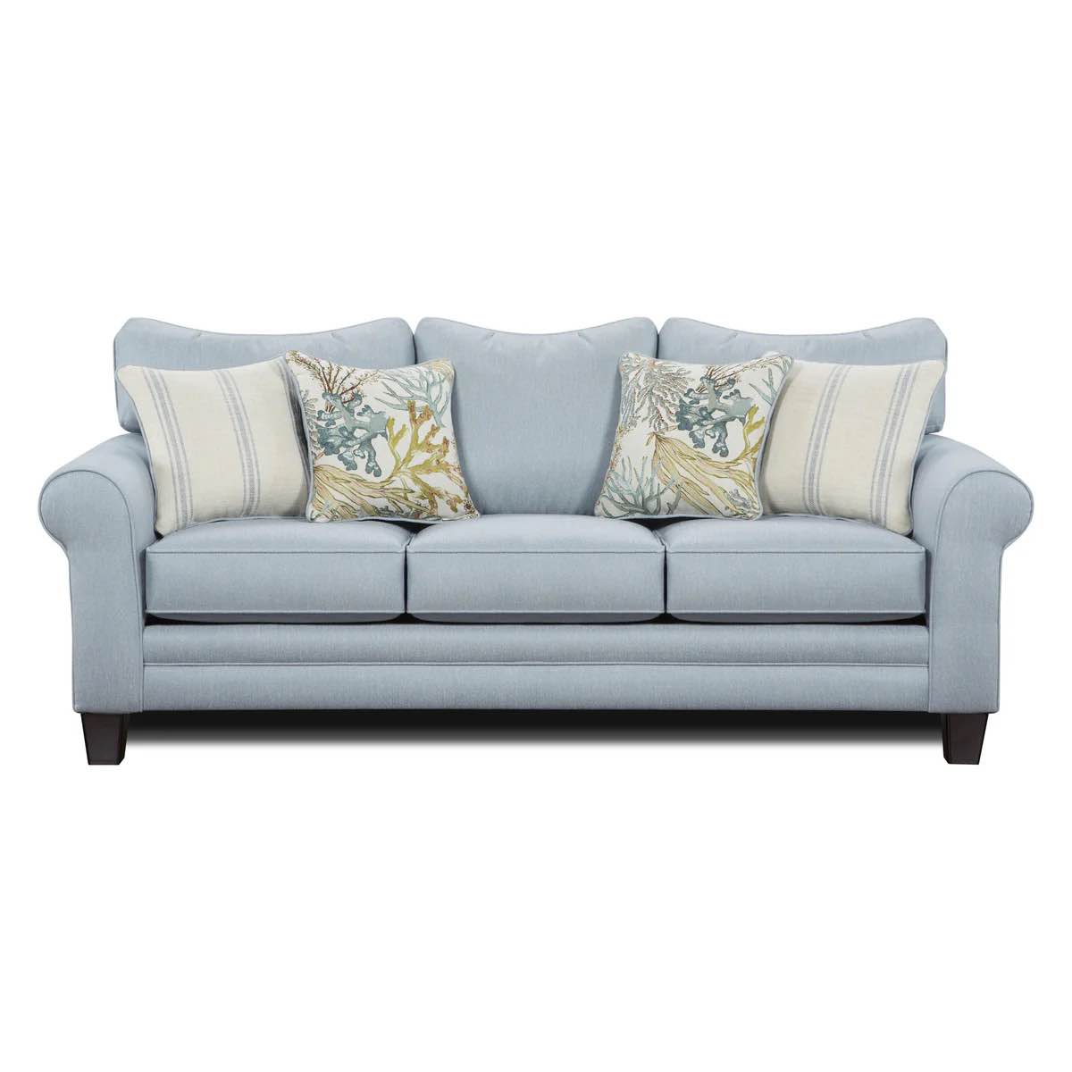 Fusion Furniture Stationary Fabric Sofa 1140 LABYRINTH SKY