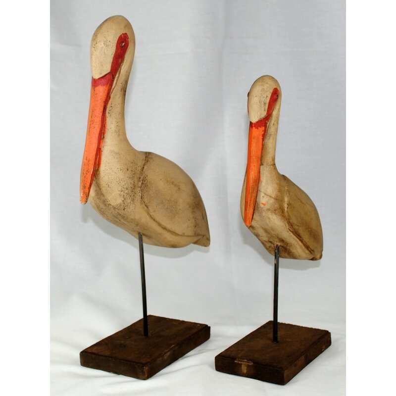 Hannover 2 Piece Pelican Sculpture Set