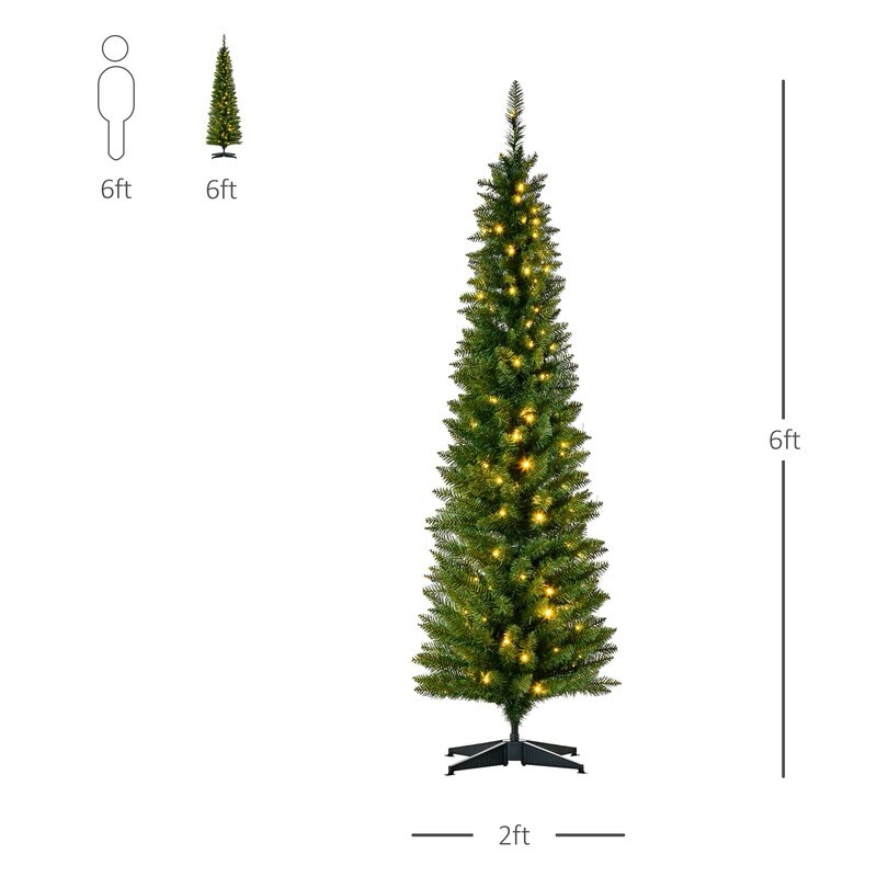 Realistic Artificial Christmas Tree with 200 LED Constant Lights
