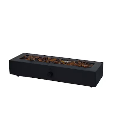 allen + roth 7-in W Black Portable Steel Rectangle Tabletop Propane Gas Fire Pit Item #4083926 | Model #52297