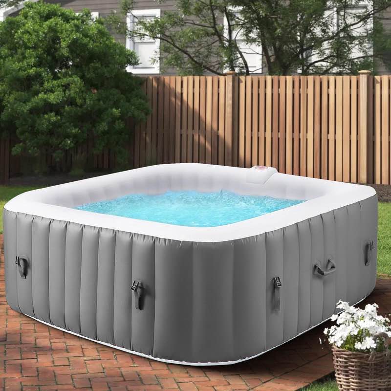 IYofe 130 - Jet Polyvinyl Chloride (PVC) Square Inflatable Hot Tub