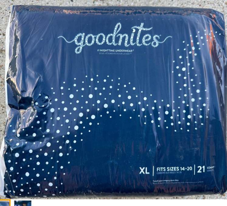 Goodnites Girls' Nighttime Bedwetting Underwear, Size Extra Large (95-140+ lbs), 21Ct