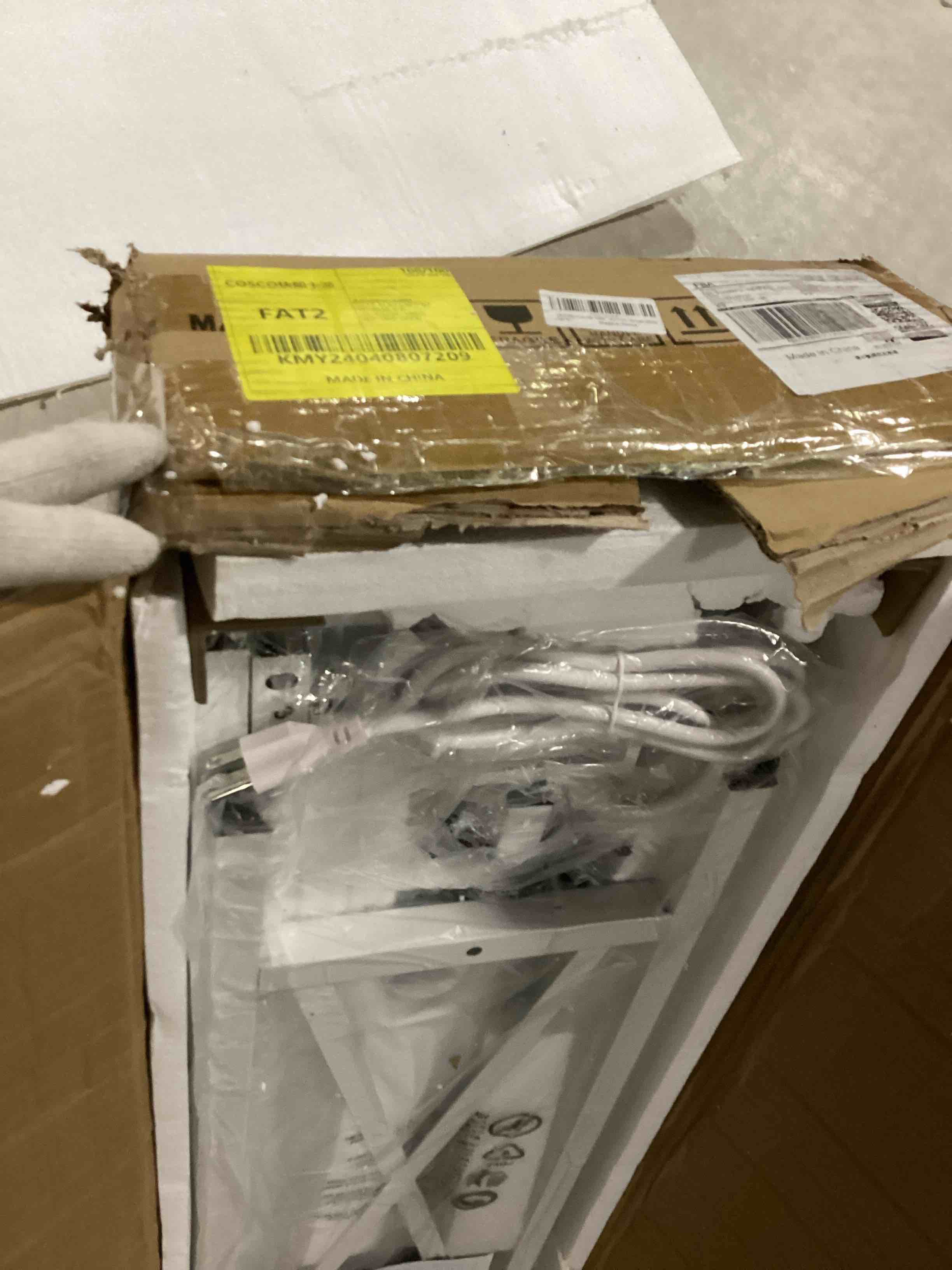 VIKIZUES Console Table with Power Outlets & USB Ports, 70" Narrow Sofa