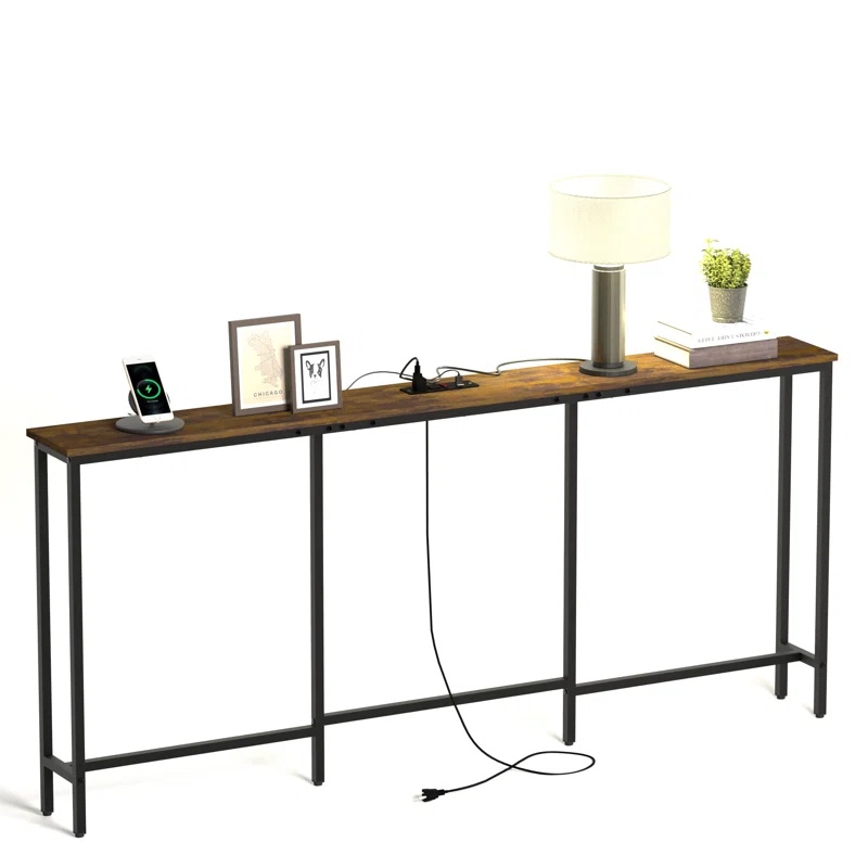 Bachand 70.86'' Console Table with Power Outlet