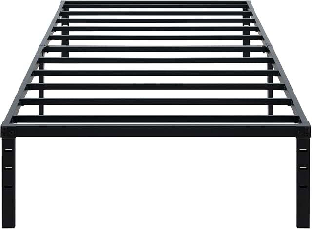 16 Inch Queen Bed Frame No Box Spring Required, Metal Platform Queen Size Bed Frames with 14 Inch Storage, 3,500 lbs Heavy Duty Non-Slip Steel Slats Support, Easy Assembly Mattress Foundation