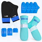 SuzziPad Cold Therapy Socks & Hand Ice Pack Cold Gloves for Chemotherapy Neuropathy, Chemo Care Package for Women and Men, Ideal for Plantar Fasciitis, Carpal Tunnel, Arthritis Hand Pain Relief, S/M S/M Cold Therapy Socks and Gloves