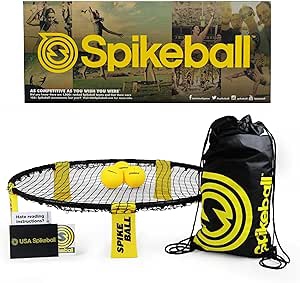 Spikeball Standard 3 Ball Kit with Adjustable Net & Balls - Portable Roundnet Game