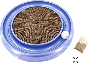 Turbo Cat Scratcher Toy with Catnip, Color May Vary
