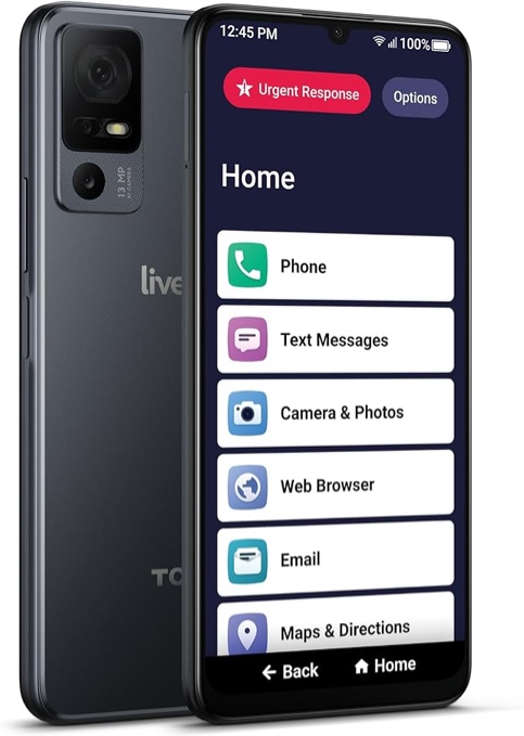LIVELY Jitterbug Phones Smart4 Smartphone for Seniors - Cell Phone for Seniors - Must Be Activated Phone Plan - Not Compatible with Other Wireless Carriers