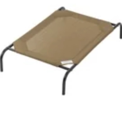 The Original Coolaroo Elevated Pet Dog Bed for Indoors & Outdoors  Large  Nutmeg