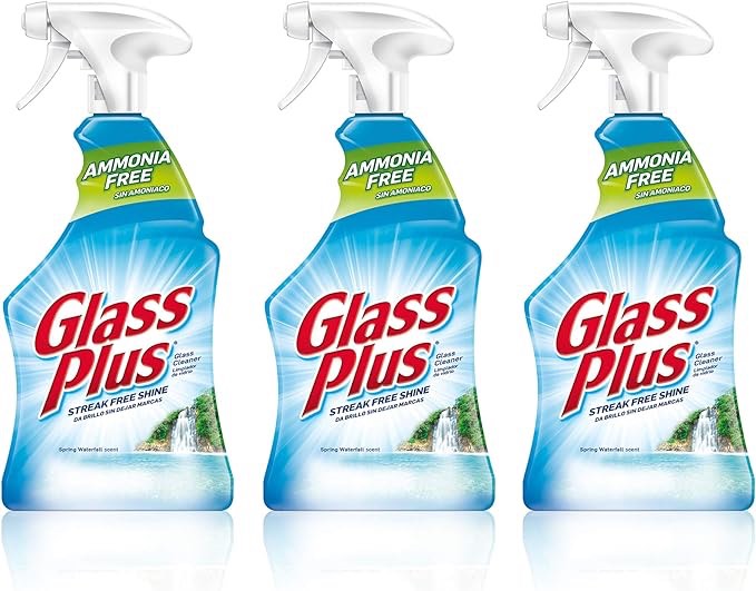 Glass Plus Glass Cleaner  32 Fl Oz Bottle  Multi-Surface Glass Cleaner 3 Pack 