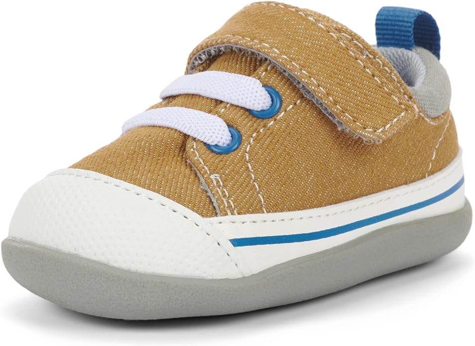 See Kai Run Boys' Stevie Camel Denim Sneakers - Baby, Toddler