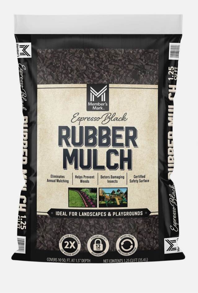 Member's Mark Black Rubber Mulch, 1.25 Cubic Feet