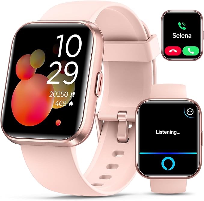 Smart Watch for Women Answer/Make Calls, 1.8'' Fitness Tracker Watch Alexa Built-in, Sleep Heart Rate Monitor, 2024 Ladies Smartwatches 120 Sport Modes 110 Dials, for Android iOS Phone Pink