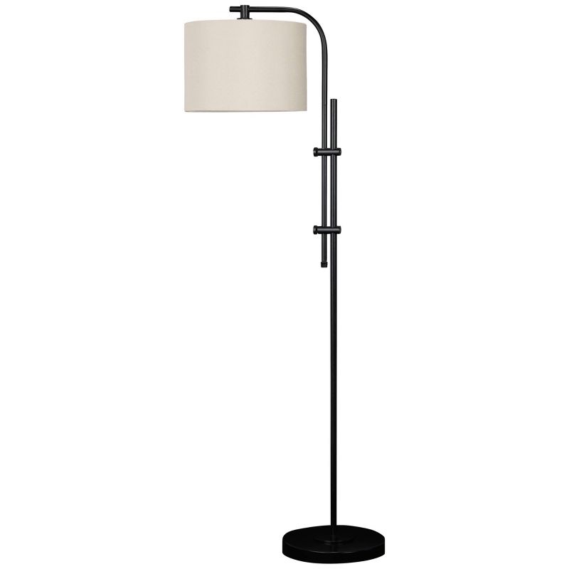 Metal Column Swing Arm Floor Lamp Black/White - Threshold™