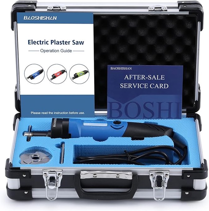 BAOSHISHAN Cast Removal Saw Cast Cutter Electric Plaster Saw Oscillating Speed Adjustable for Tearing Polymeric Materials 110V (BLUE)