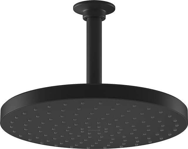KOHLER 76465-G-BL Awaken 10 Inch Single-Function Rain Shower Head, 10" Fixed Round Rainfall Showerhead, 1.75 GPM,