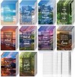 100 Pcs Bible Verse Notebook Christian Journals Bulk Christian Gifts Religious Prayer Journals Inspirational Notepads for Women Men Scripture Notepads Pocket for Office School Home (Classic Style)