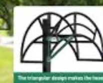 ROSSNY Garden Hose Holder, Metal Hose Stand Detachable Water Hose Holder Freestanding Hose Holders for Outside with 3 Long Spiky Feet Heavy Duty Hose Hanger Garden Hose Storage for Garden 3 Spikes