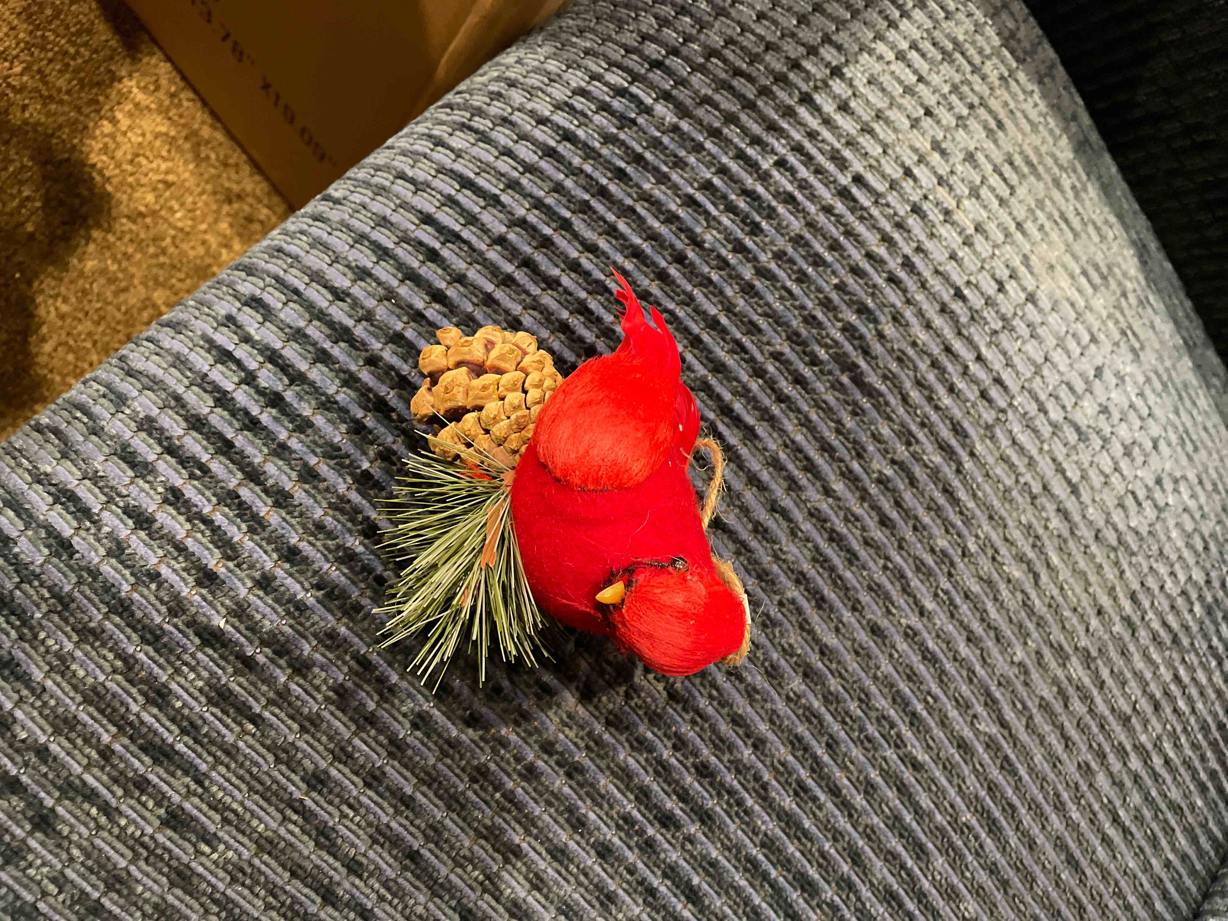 Cardinal On Pinecone Ornament