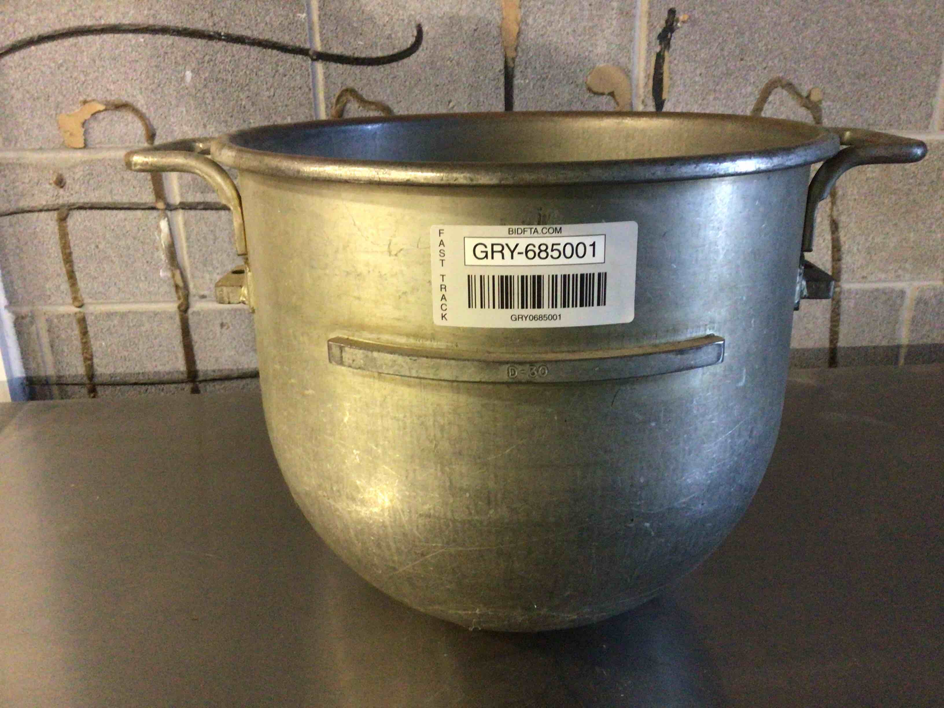 Hobart D30 30 Qt Mixing Bowl for Hobart A300 Commercial Mixer