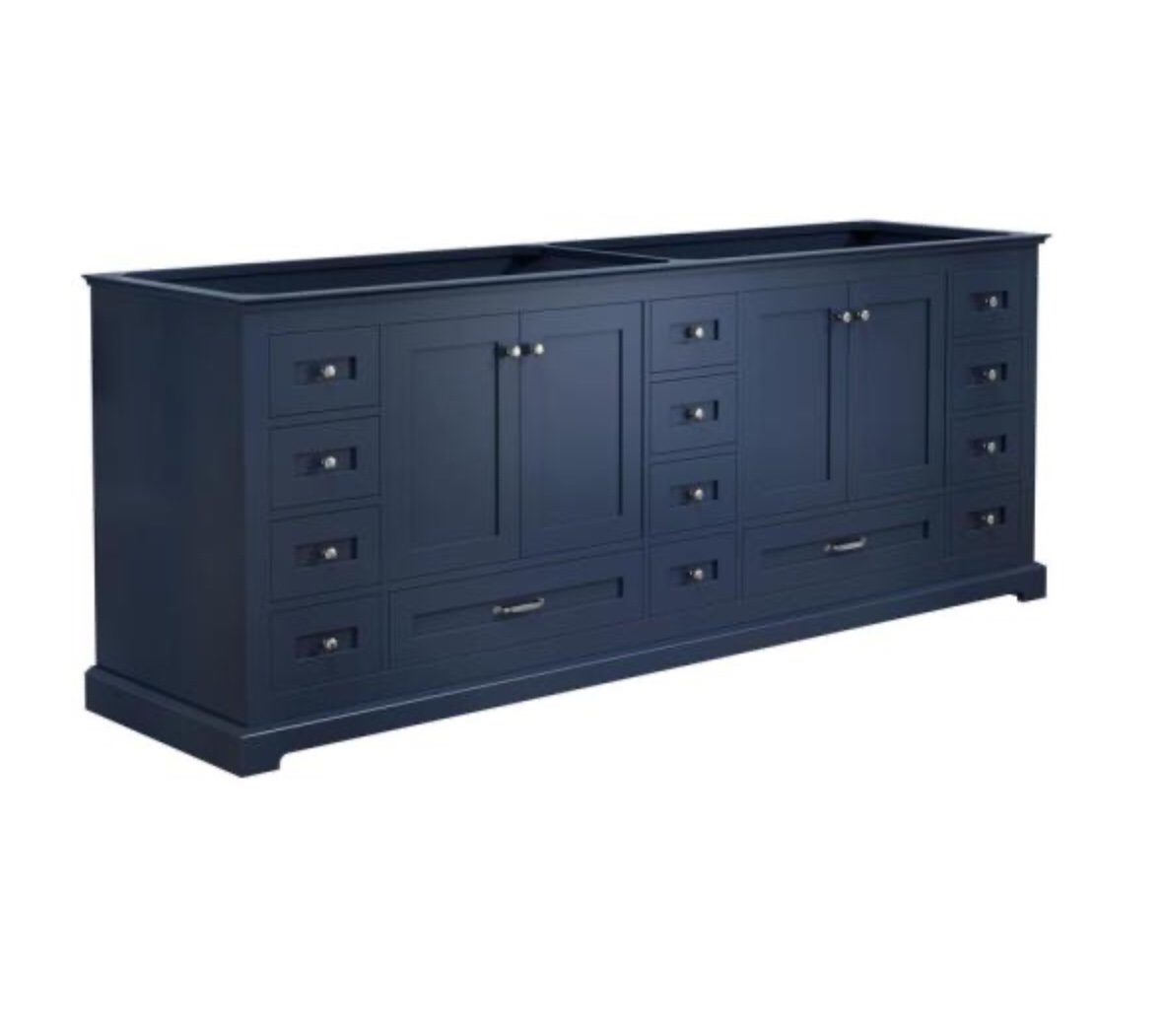 Dukes 84 in. Navy Blue Bath Vanity Cabinet Only