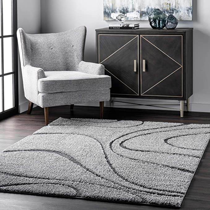 nuLOOM Carolyn Cozy Soft & Plush Shag Area Rug, 5' 3" x 7' 6", Dark Grey