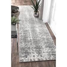 NULOOM Misty Shades Deedr Runner Rug Gray 2’ 5 x 9’ 6 