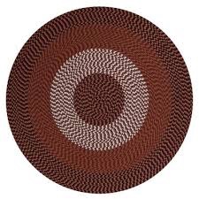 Braided Rope Rug Red/Tan Circle 