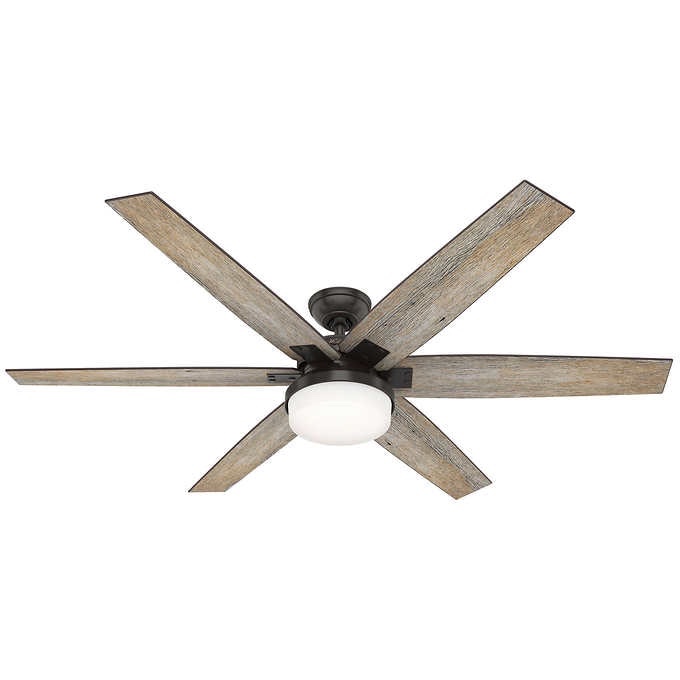 Nickel Modern Led Ceiling Fan Light Wireless Control Change Color Dimmable Lamp