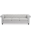 Parkhurst Tufted Chesterfield 3-seater Sofa by Christopher Knight Home?, Pebble Gray 
