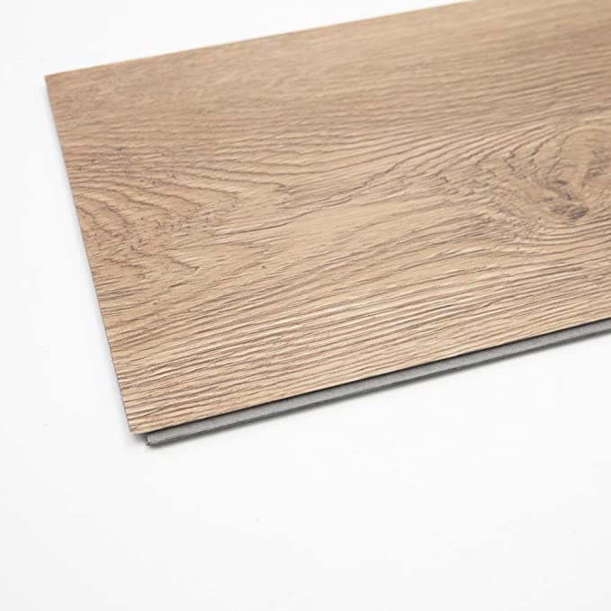 Diflart Walnut Wood 23.6 sq.ft Luxury Vinyl Click Locking Plank Flooring 48x7 inch Lvt Flooring Waterproof Foam Back Rigid Core Wood Grain Finish Pack of 10