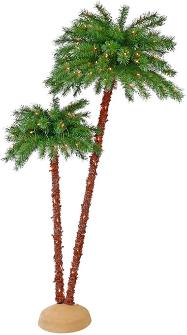 Puleo International 3.5 6 Foot Pre-Lit Artificial Palm Tree with 175 UL Lights