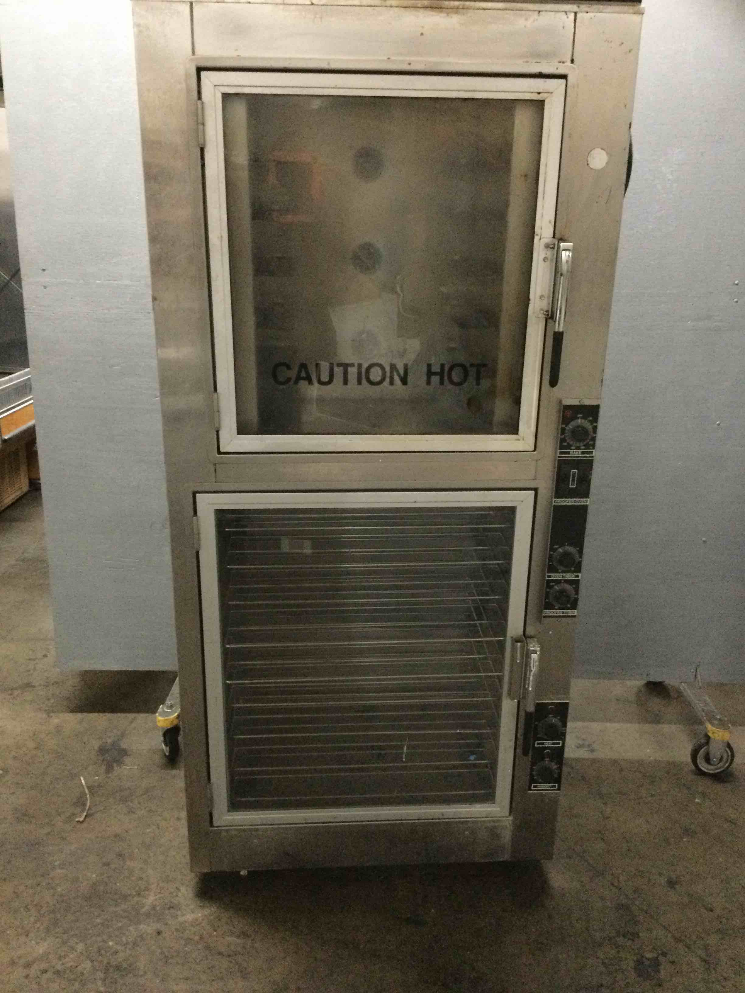 NU-VU STAINLESS STEEL ELECTRIC OVEN/PROOFER ON CASTERS 