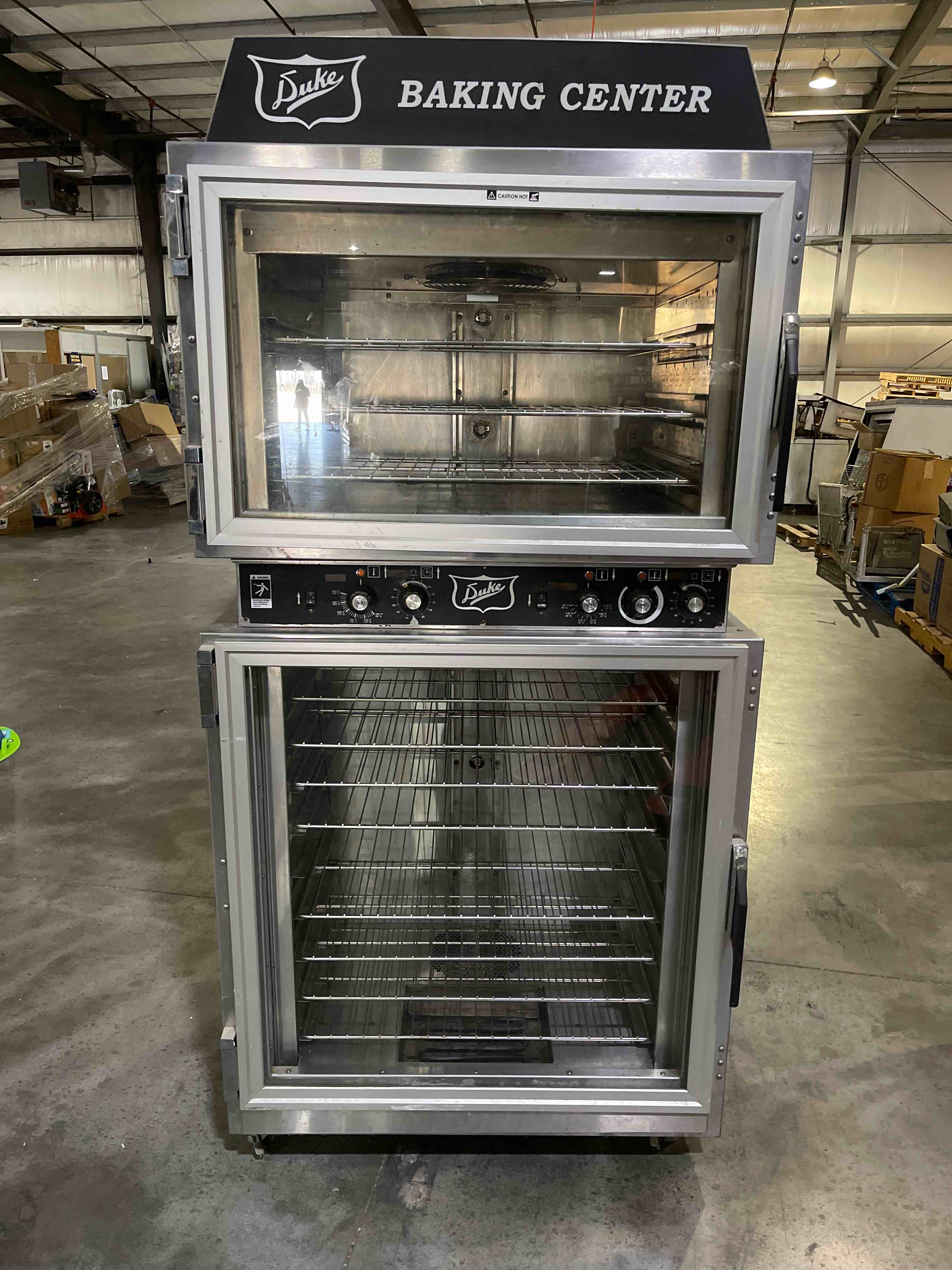 DUKE STAINLESS STEEL ELECTRIC OVEN AND PROOFER ON CASTERS