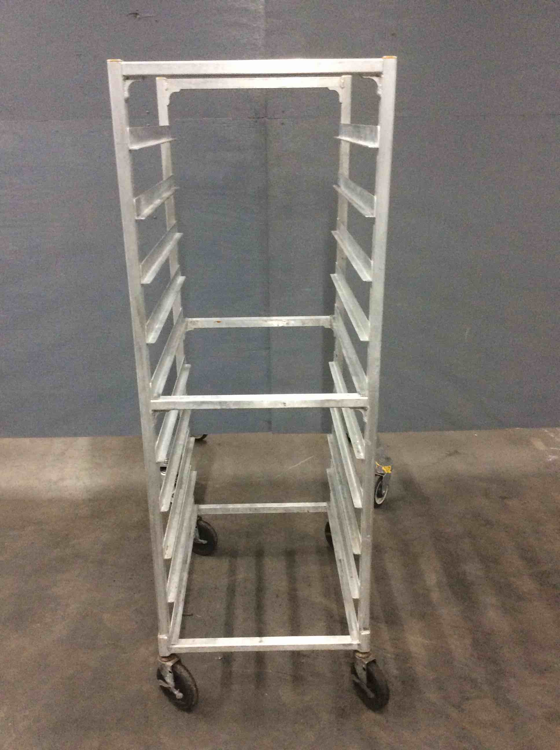 FULL SIZE ALUMINUM SHEET PAN RACK ON CASTERS 