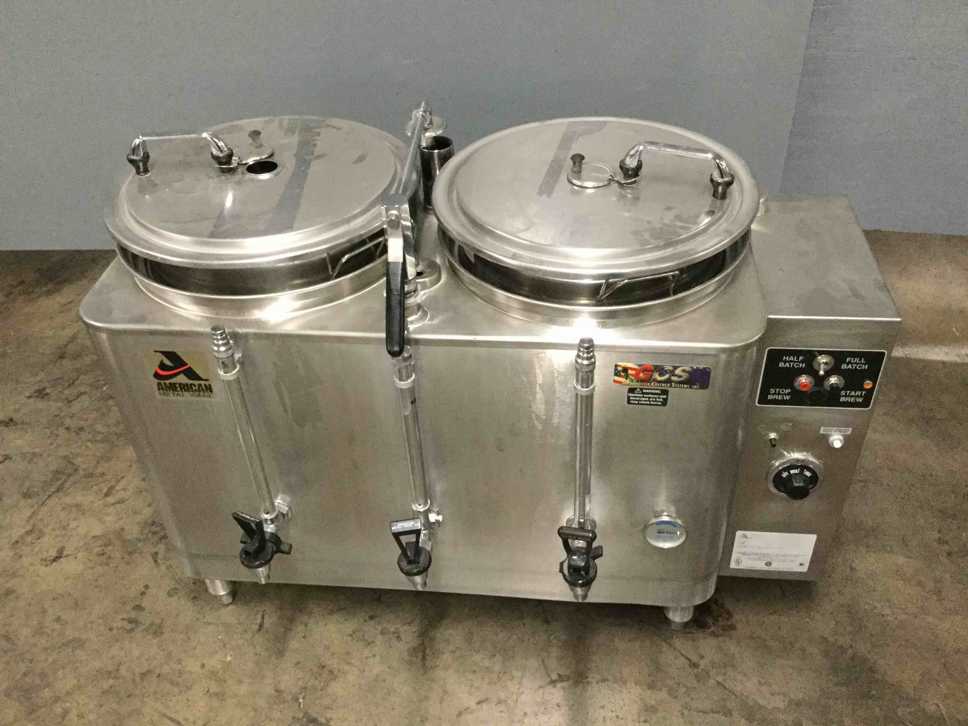 Grindmaster Cecilware 7443E Twin Midline 3 Gallon Heat Exchange Coffee Urn