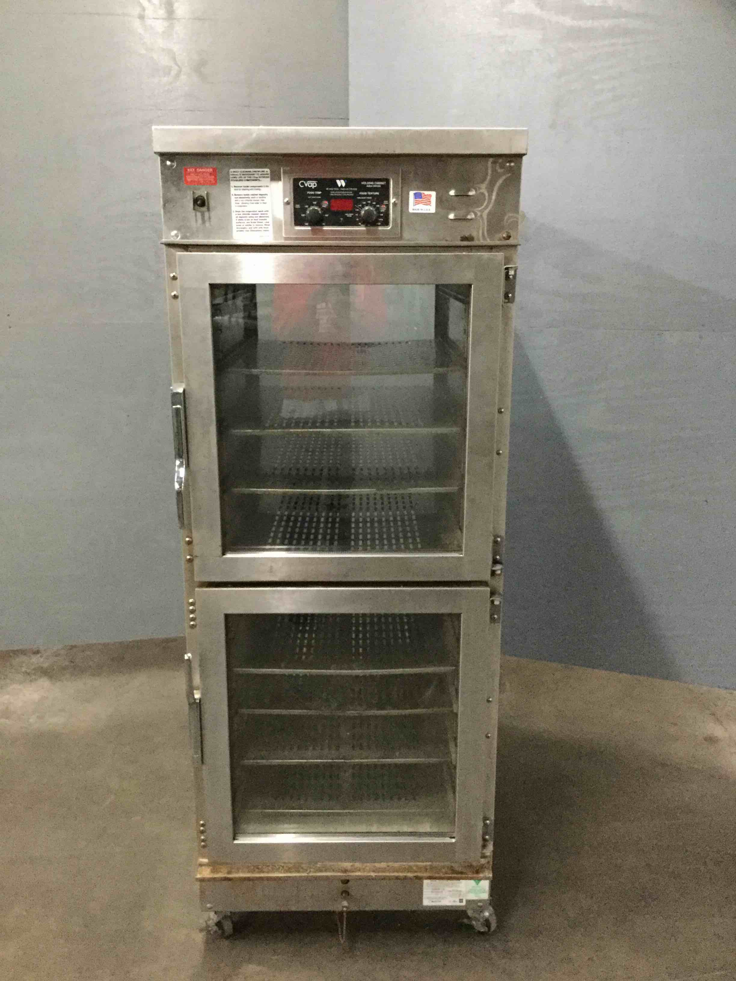 WINSTON CVAP ELECTRIC PASS THRU HEATED HOLDING CABINET ON CASTERS 