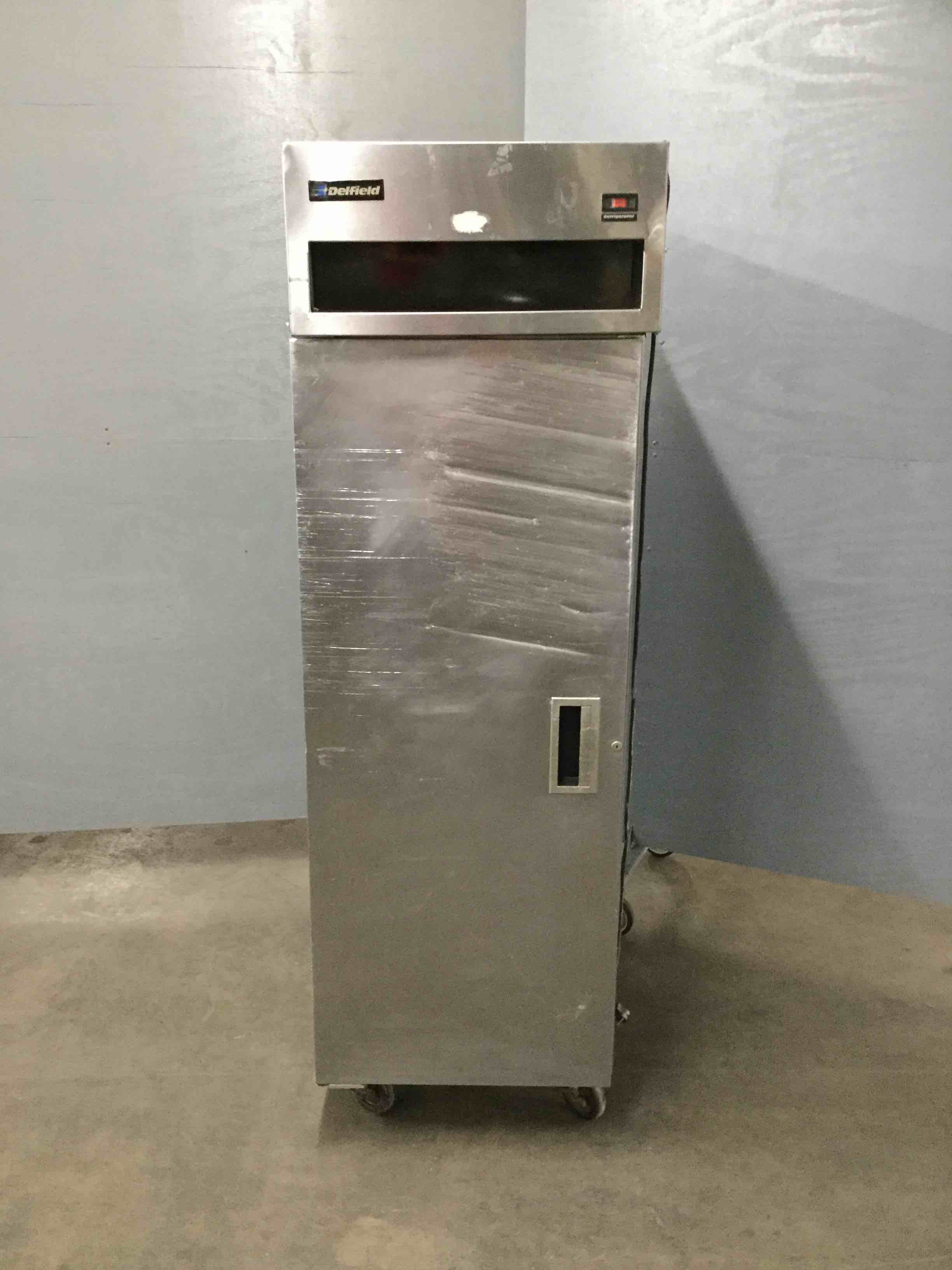 DELFIELD STAINLESS STEEL REFRIGERATOR ON CASTERS 